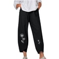 thumbnail image 2 of Lilgiuy Women Fashion Casual Printing Pocket Fold Loose Full Length Pants Alt Clothing Alternative Clothing, 2 of 4