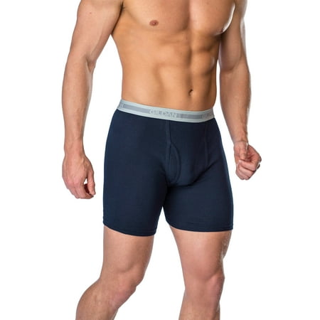 Gildan - Gildan Men's Blue Assorted Boxer Brief Underwear, 4-Pack ...