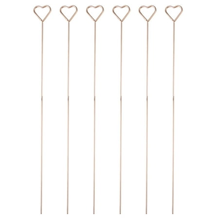 MUSEYA 6Pcs Place Card Holder Flower Design in Metal for Weddings and Home Decor Golden