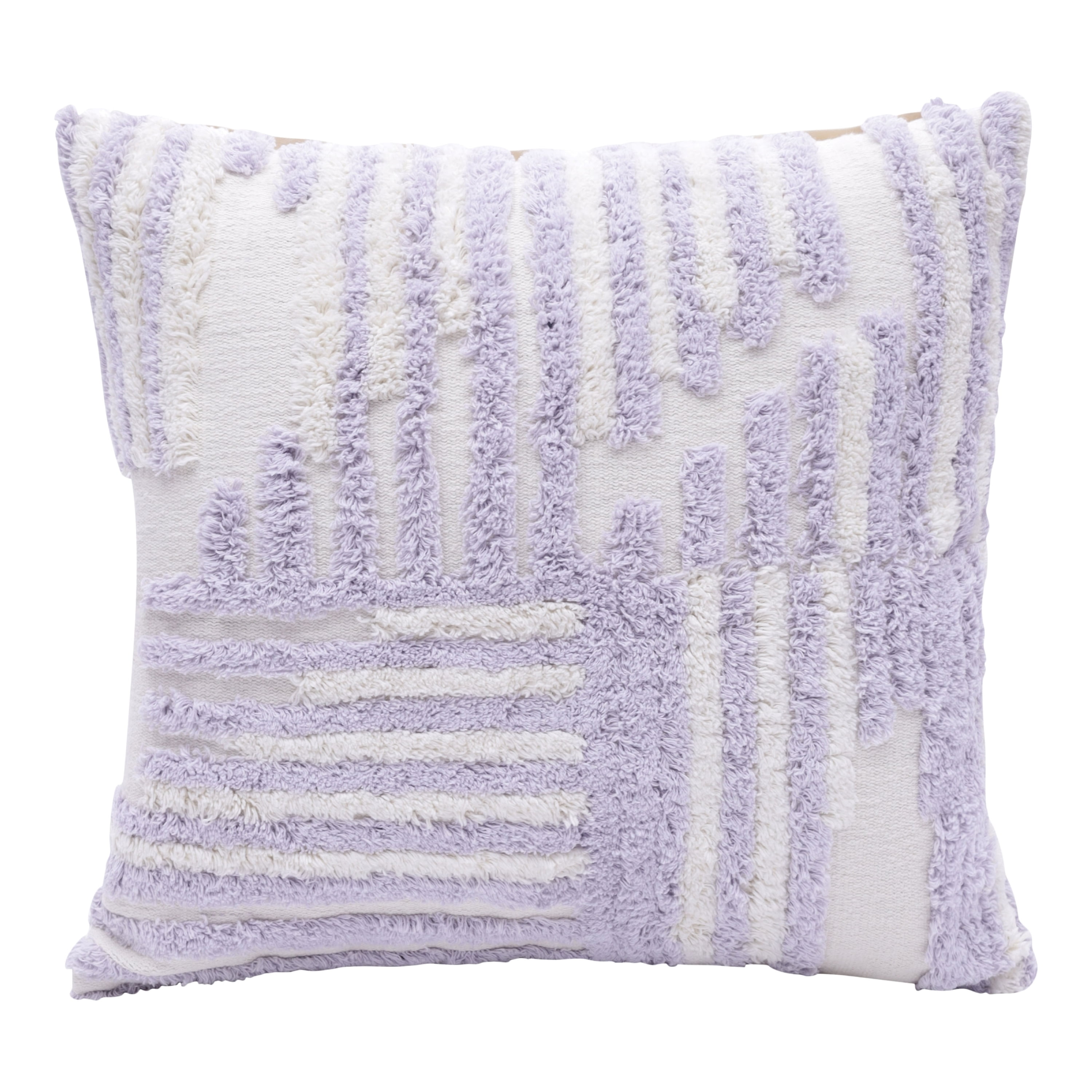 Harlow Hill Stacy Garcia Lilac/White Geometric 22" x 22" Cotton Adult Decorative Feather Filled Pillow
