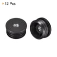 thumbnail image 3 of Unique Bargains 12Pcs Round Black Tube Inserts with M8 Thread, for 35mm/1.38' OD Round Tube, 3 of 6