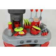 Kitchen Set Red With Music And Light Cooking Toys Little Chef Kids Kitchen Set Red With Music And Light Cooking Toys Little Chef Kids Functional