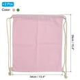 thumbnail image 2 of Uxcell Cotton Drawstring Bags Cotton Drawstring Backpack Foldable Sports Gym Bags Pink Green 2Pcs, 2 of 6