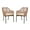 Natural/Ivory, variant on Flash Furniture Kallie Aluminum/Wicker Patio Club Chairs - Set of 2 - White