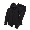 thumbnail image 1 of Kmbangi Men Sports Set, Solid Color Hoodie Zip Tops, Long Loose Pants Suit, 1 of 7