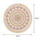 thumbnail image 1 of Boho Table Mats [跃星辉]已处理知产1pcs 圆形棉麻餐杯垫布艺加厚数码织印花餐桌隔热垫 22-黑色 35x35cm ANGGREK Round Placemats, 1 of 8