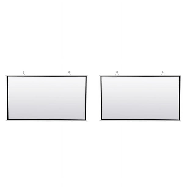 2X Pantalla de Proyector PortáTil para Cine en Casa Al Aire Libre HD Plegable Antiarrugas (84 Pulgadas)