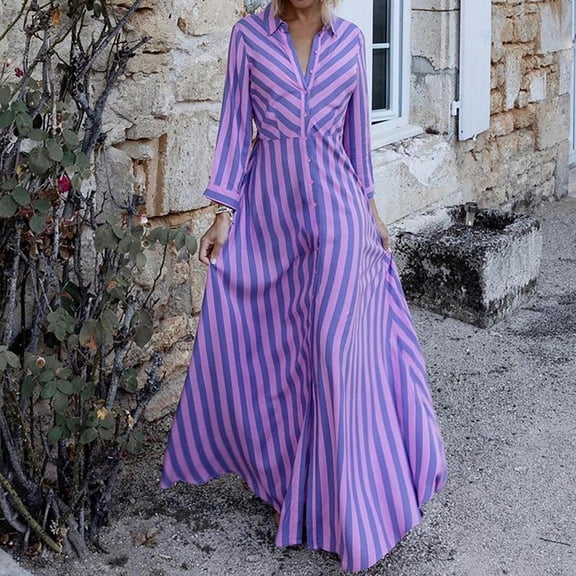 WJHWSX Womens Dresses,Dresses for Women,Womens Fall Dresses,Long Sleeve,V Neck,Soft,Solid,M(US:6)