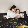 thumbnail image 5 of jejeloiu Black Cute Bowknot Twin Comforter Sets,Football Ice Cream Bedding Set For Kids Reversible 2 Pieces, 5 of 8