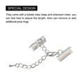 thumbnail image 4 of 20Sets Ribbon Crimp Clamp Ends with Lobster Claw Clasps & Chain 16mm Silver Tone, 4 of 6