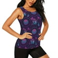 thumbnail image 2 of Fotbe Purple Dreamcatcher1 Blusas Sin Mangas para Mujer – Estilo Casual, Corte Suelto, Slim-Fit, Cuello Redondo Deportivo, Tops de Verano para Gimnasio y Yoga-Large, 2 of 7