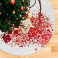 thumbnail image 3 of SKYSONIC Valentine's Day Heart Christmas Tree Skirt Home Decoration Large Round Christmas Tree Skirt for Holiday Party Home Christmas Day Ornaments 35.4 Inch, 3 of 6