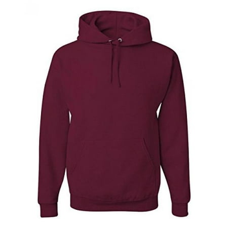 Jerzees Adult NuBlend Hooded Pullover Sweatshirt, Maroon, L
