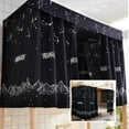 thumbnail image 5 of 2 Pieces 45*78in Bunk Bed Curtains Dorm Home Blackout Privacy Bed Cloth Curtain Shading Breathable Dustproof Bed Canopy with Rope and Buckles for Dorm Loft Bed Single Sleeper, 5 of 5