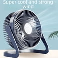 thumbnail image 1 of Ventilador de escritorio mini de 5 pulgadas con luz de sonido eléctrica enchufable, ventilador de oficina con USB, pequeño ventilador de circulación, 1 of 5