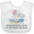 thumbnail image 3 of Inktastic My Grandparents Loves Me to the Moon and Back Elephants Boys or Girls Baby Bib, 3 of 4