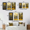 thumbnail image 4 of Designart "Quill Minimalism Abstract Yellow Forest I" Landscape Trees Framed Wall Art Set Of 3 - Yellow Trees Frame Canvas Set For Living Room Decor, 4 of 6