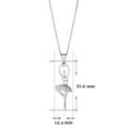 thumbnail image 3 of Sterling Silver Ballet Dancer Pendant Necklace for Girls on Cable Chain 16", 3 of 7