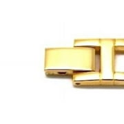 Gold Stainless Steel Fold Over Clasp Women's Watch Bracelet Extender