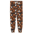 thumbnail image 6 of Men's Halloween Pajama Pants, Gradient Bat Print Drawstring Joggers with Pockets, Tapered Cuffed Soft Holiday Sleep Pants for Men Earthy Yellow B S, 6 of 7