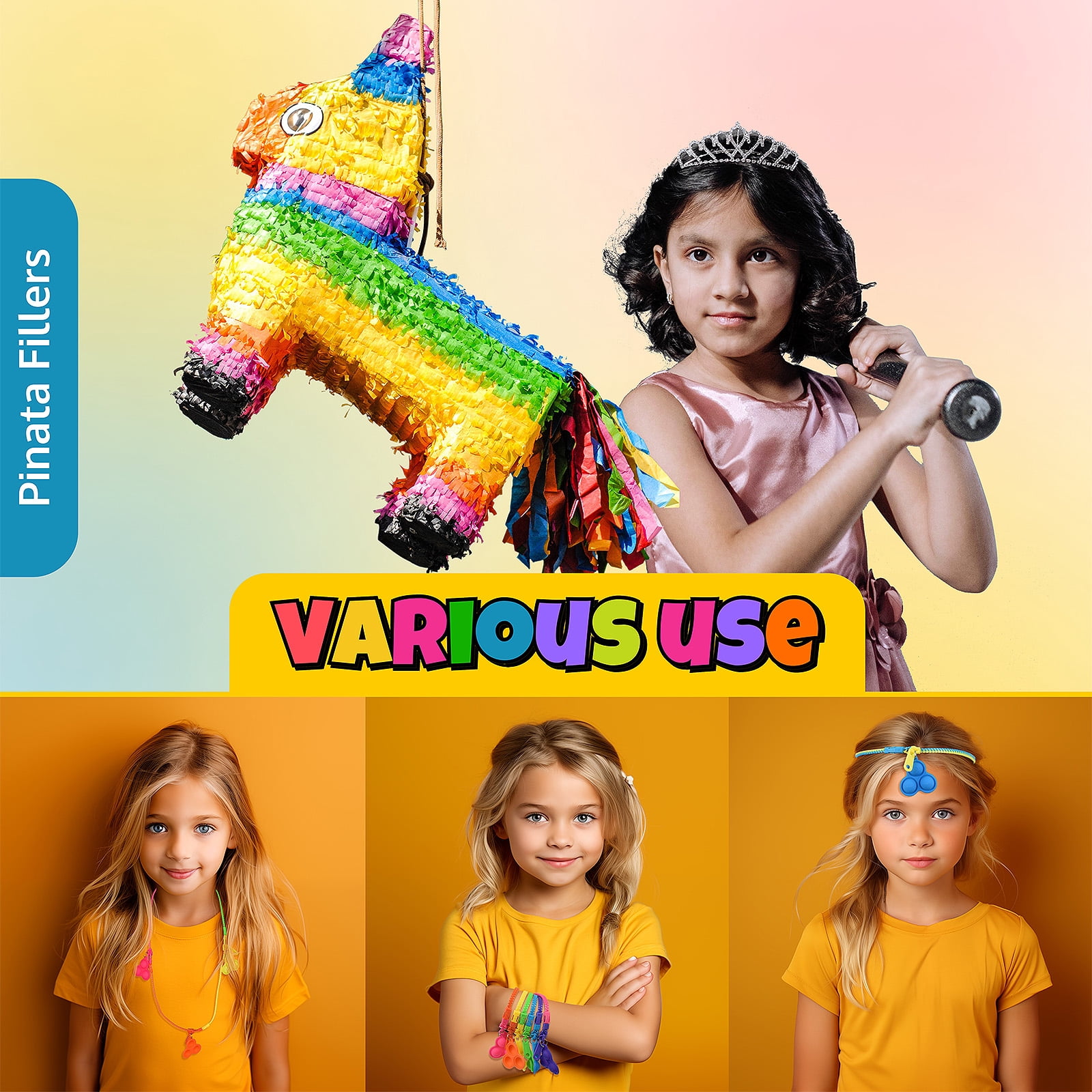 UpBrands 48 Upgraded Pop-It Zipper Bracelets For Kids, ADHD Fidget Toys, Fidgets For Kids, Anxiety Relief Fidget Toys, Kit For Halloween Trinkets