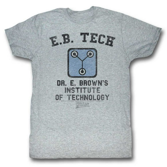 Retour vers le Futur EB Tech Gris T-Shirt pour Adulte