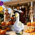 thumbnail image 6 of HWRETIE Outdoor Lawn Garden Figurine 23 Inch Porch Gooses Dress-Up Outfit with Umbrella Floral Costume for Summer, 6 of 7
