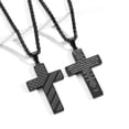 thumbnail image 7 of APSVO Black Cross Necklaces for Men Boys American Flag Pendant Chain Catholic Christian Religious Birthday First Communion Graduation Fathers Day Jewelry Gifts Teen Him Dad Son Adults Kids Age Ideas, 7 of 7