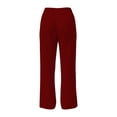 thumbnail image 5 of Qingpeng Womens Linen Pants High Waisted Wide Leg Pants Casual Trousers 2026 Summer Beach Vacation Outfits, 5 of 9