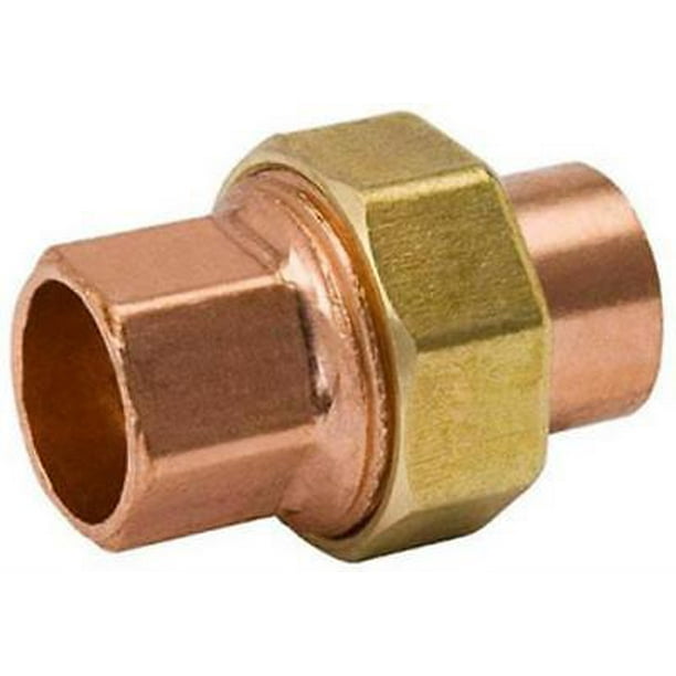 2PK 1" Copper Union Copper x Copper Cast Copper Nut And Thread Piece