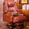 thumbnail image 2 of Leather Computer Chair Modern Bedroom Recliner Footrest Swivel Chair Mobile Design Luxury Sedie Da Ufficio Home Furniture My Lux Decor Round, 2 of 18