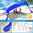 thumbnail image 4 of Toldo de playa VIONMI, plegable, 3 x 3 m, UPF50+, portátil, 4 of 7