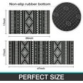 thumbnail image 3 of Black Boho Kitchen Rug Mat Decor Black and White Kitchen Rugs Sets of 2 Non-Slip Washable Kitchen Mats for Floor Set of 2, 3 of 7