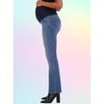 thumbnail image 3 of Savi Parker Women's Maternity Bootcut Jeans with Pockets – Pregnancy Must Haves Maternity Jeans Over The Belly - 32.5" Inseam (S, Marina Wash), 3 of 6