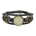 thumbnail image 1 of Qoutes gente famosa cura la soledad la noche Pulsera marina tejida en cuero, 1 of 4