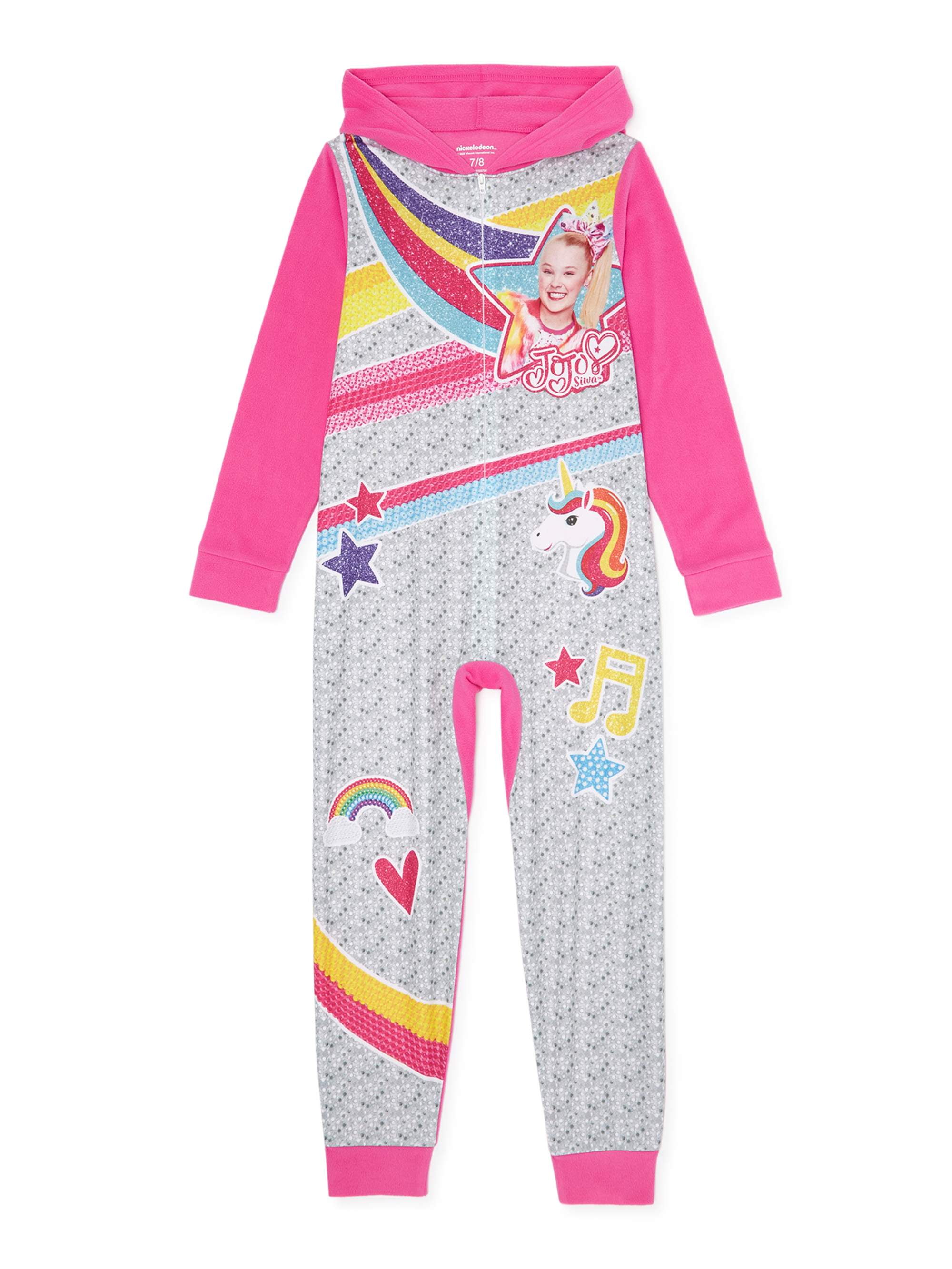 JoJo Siwa Girls Size 8 Pajamas One Piece Blanket Sleeper Union Suit Medium M NWT