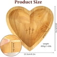 thumbnail image 4 of JINGIHE Heart Prayer Bowl,Heart Shaped Wooden Bowl,Wood Decorative Bowls, 4 of 7