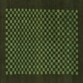 thumbnail image 1 of Ahgly Company Indoor Square Checkered Turquoise Blue Modern Area Rugs, 7' Square, 1 of 4