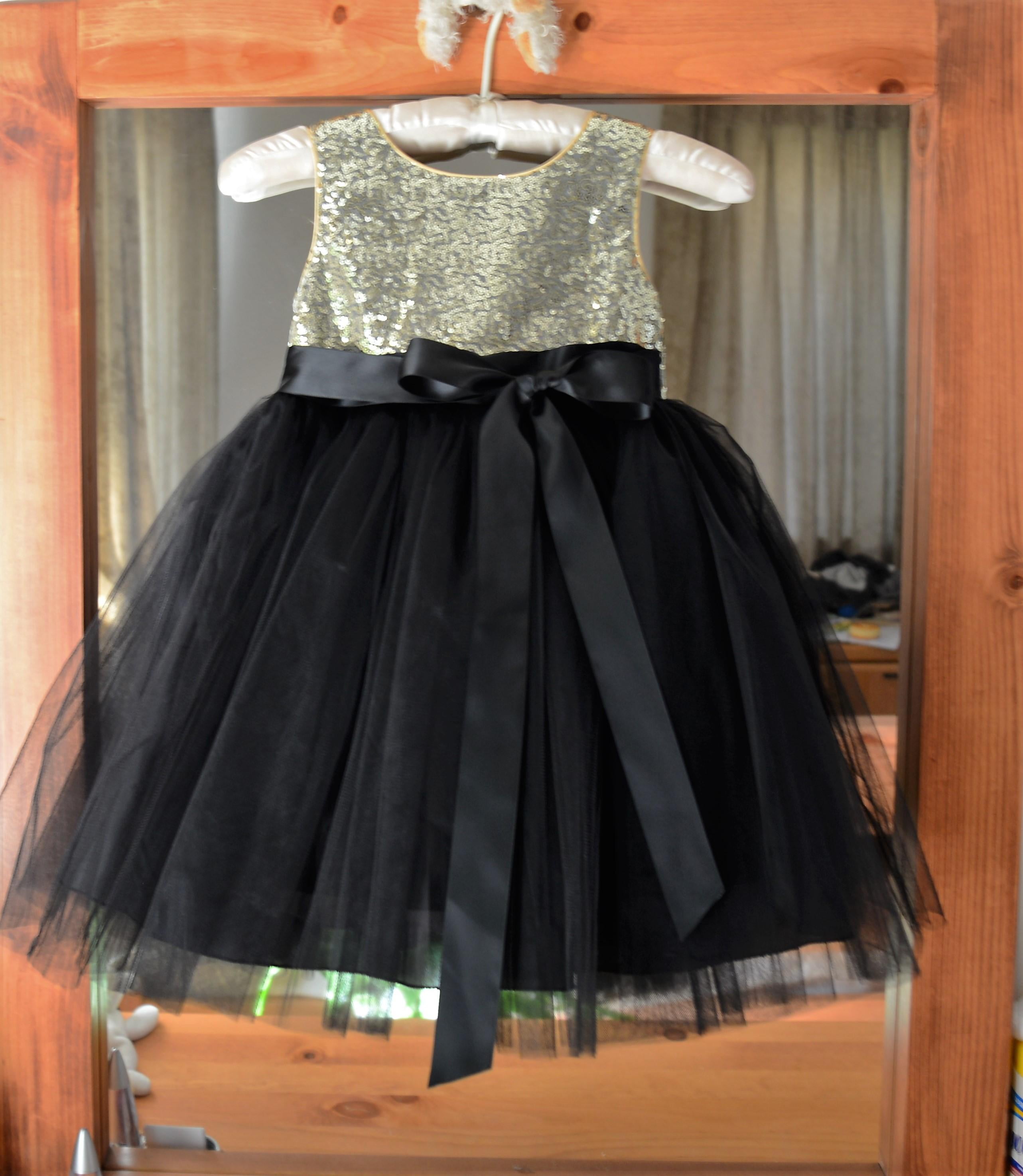 black and gold dress kids