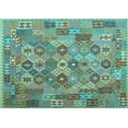 thumbnail image 1 of Ahgly Company Indoor Rectangle Southwestern Light Blue Country Area Rugs, 2' x 5', 1 of 4