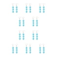 thumbnail image 3 of Pendientes colgantes de gancho trenzado Qarigey para novia fiesta joyería de moda Azul 10piezas, 3 of 6