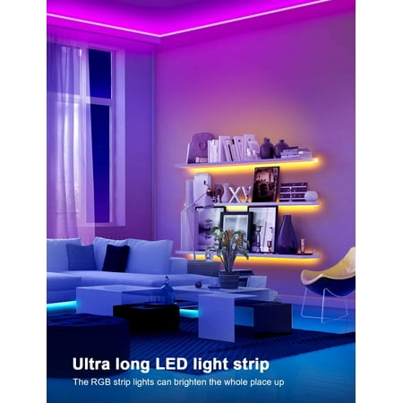 Upgraded 20 Ft Led Strip Lights With Remote Music Sync Led Lights For Bedroom Color Changing