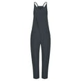 thumbnail image 5 of Usmixi Womens Casual Jumpsuits Solid Loose Baggy Wide Leg Strap Long Jumpsuits Overalls Fashion Pocket V Neck Sleeveless Maxi Rompers Black xxxl, 5 of 7