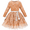 Brown, variant on Girls Dress Emerald Tweed Pearl Button Tulle Pocket Long Sleeve Christmas Holiday Winter 10 Years