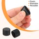 thumbnail image 4 of Uxcell 76Pcs Tapas de patas de silla, 22mm (7/8 pulgadas) sin marcas, tapas de patas de silla de PVC antideslizantes, protectores de suelo para patas de silla, negro, 4 of 6