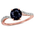thumbnail image 3 of Star K � Round 7mm Black Sapphire Bypass solitaire engagement promise ring, 3 of 9