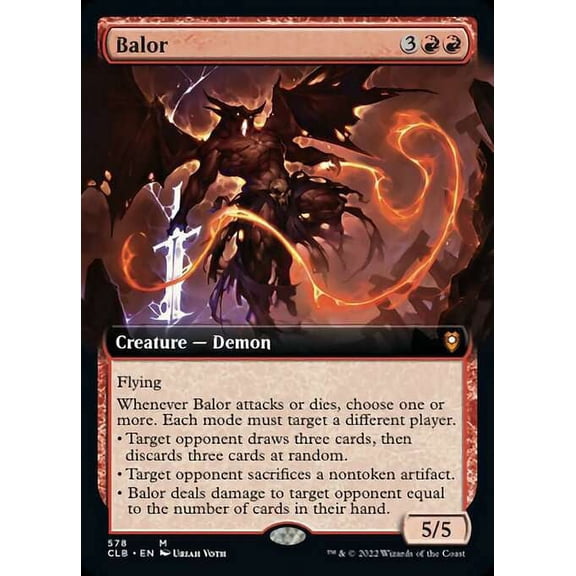 MtG Commander Legends: Dungeons & Dragons Battle For Baldur's Gate Mythic Rare Balor (Extended Art FOIL) #578
