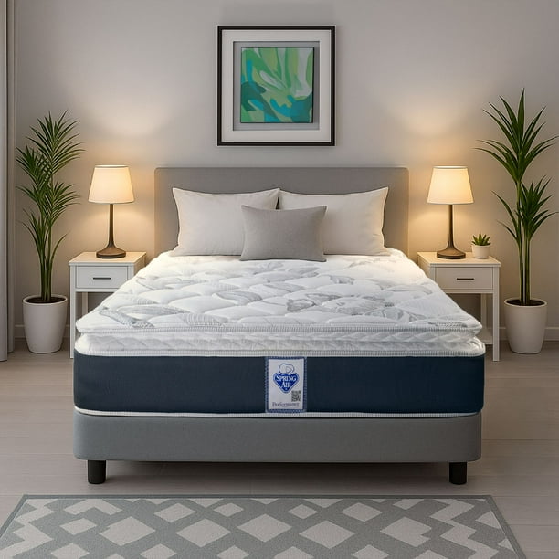 Colchon Matrimonial Paquete De Almohadas Spring Air Paquete