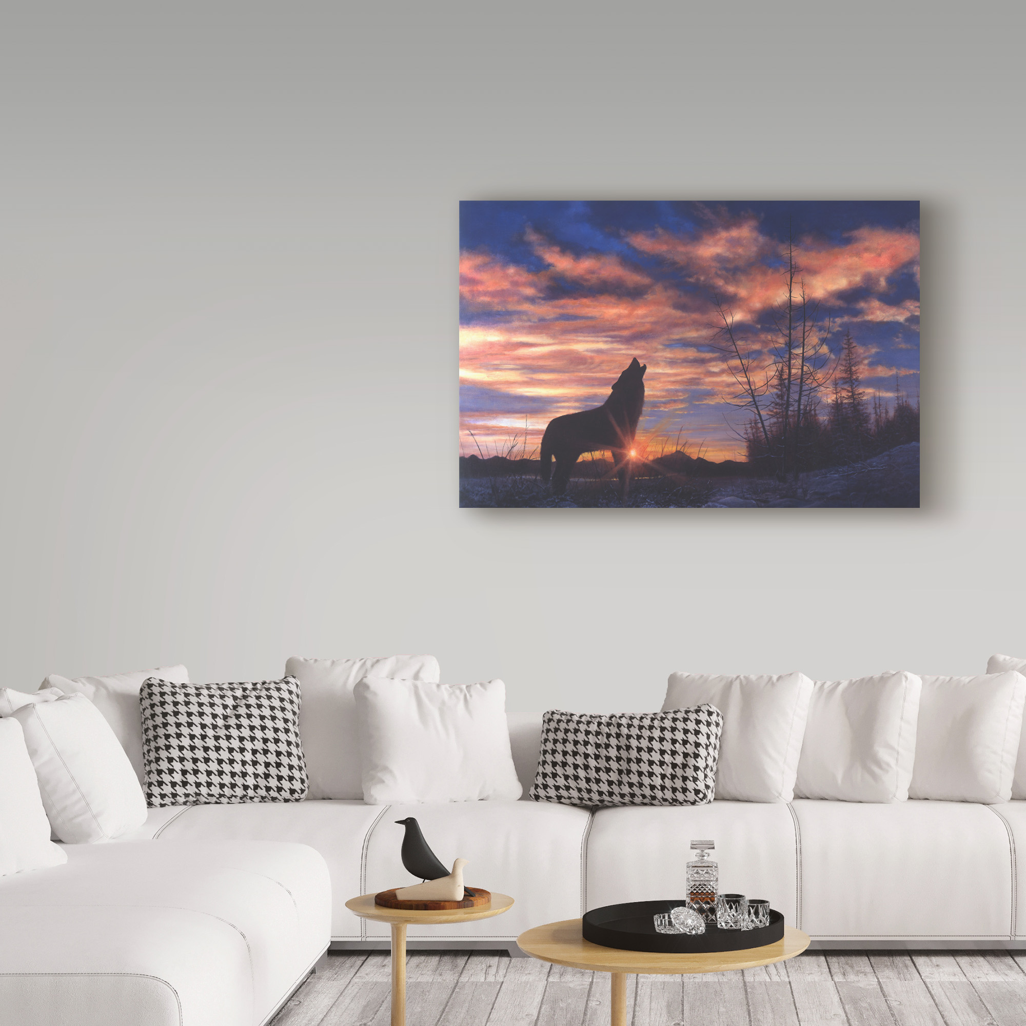 Trademark Fine Art 'Sky Wolf' Canvas Art by Bill Makinson