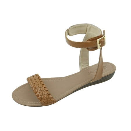 

Starbay Women s Fashion Braided Flat Sandals with Ankle Buckle Strap